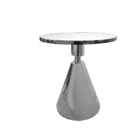 Glam Black 50cm Side Table - White Marble