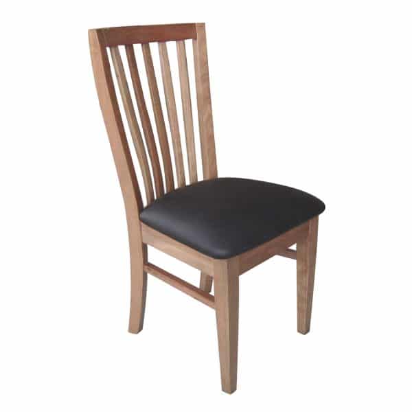 Fairmont 8pc Set Dining Chair PU Leather Seat Slat Back Solid Oak Timber Wood - Image 2