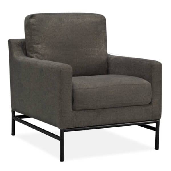 Mylah Fabric Armchair Occasional Accent Arm Chair Charcoal - Image 2