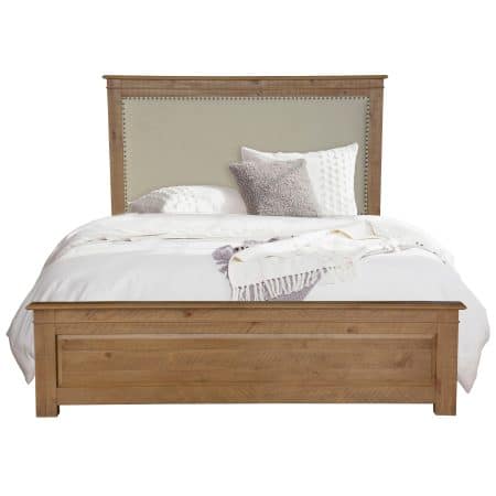 Jade Queen Size Bed Frame French Provincial Style Timber Mattress Base - Natural - Image 2