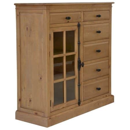 Jade Set of 2 Bedside 6 Drawer Tallboy Bedroom Furniture Package Set - Natural - Image 2