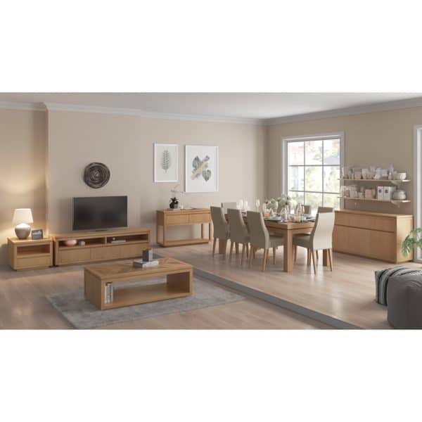 Rosemallow ETU Entertainment TV Unit 185cm 3 Drawer Solid Messmate Timber Wood - Image 2