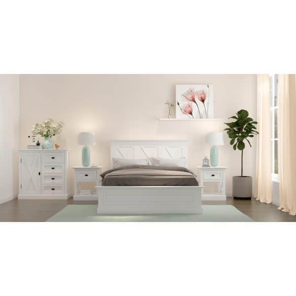 Beechworth Bedside Tables 1 Drawer Storage Cabinet Shelf Side End Table - White - Image 2