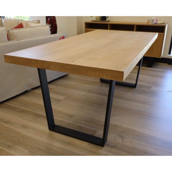 Petunia  7pc 180cm Dining Table Set 6 Wishbone Chair Elm Timber Wood Metal Leg - Image 2