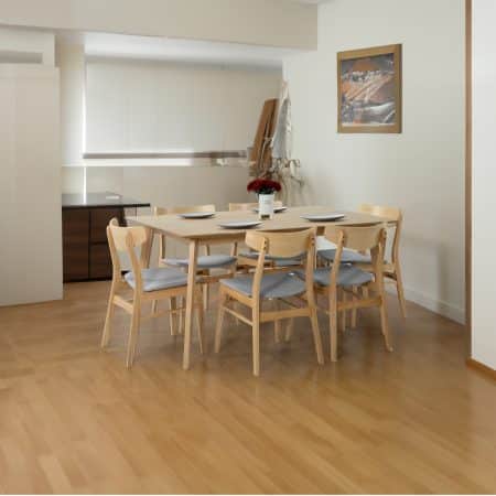 Cusco 7pc Set Dining Set 150 - 190cm Extendable Table 6 Chair Scandinavian Style - Image 2