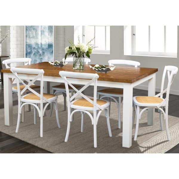 Norah Dining Table 180cm Solid Acacia Wood Home Dinner Furniture - Image 2