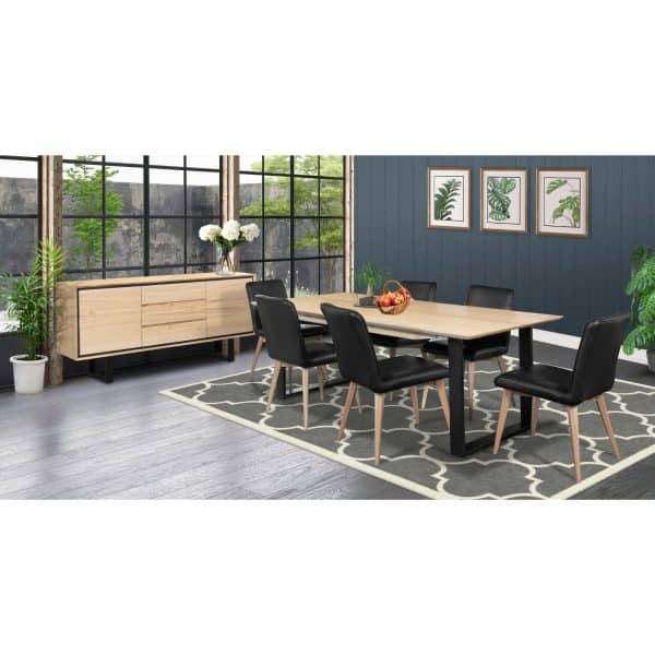 Aconite Coffee Table 120cm 2 Drawers Solid Messmate Timber Wood - Natural - Image 2