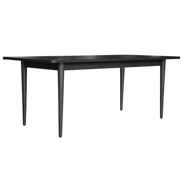 Claire Dining Table 180cm Solid Oak Wood Home Dinner Furniture - Black - Image 2
