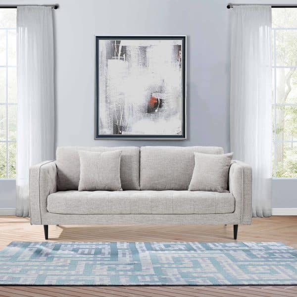 Jolie 3 Seater Sofa Fabric Uplholstered Lounge Couch - Quartz - Image 2