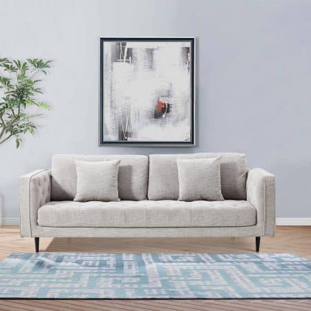 Jolie XL Size 3 Seater Sofa Fabric Uplholstered Lounge Couch - Quartz - Image 2