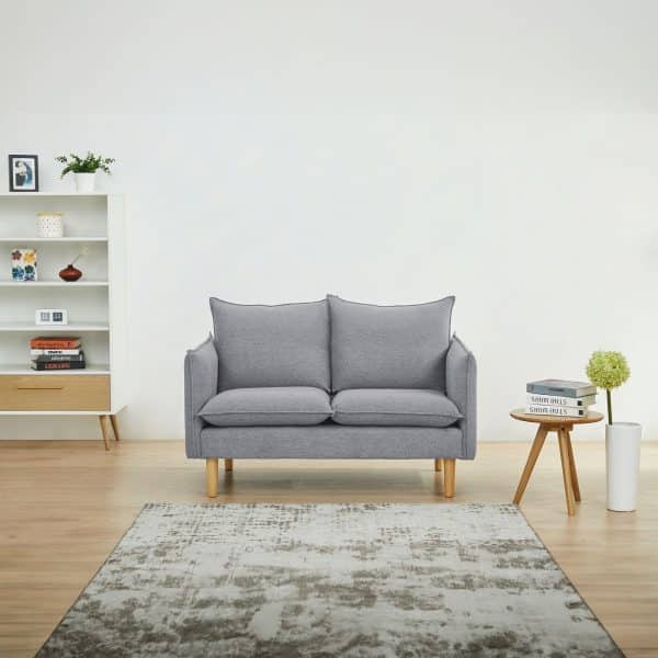 Sinatra 2 Seater Fabric Sofa Lounge Couch Grey - Image 2