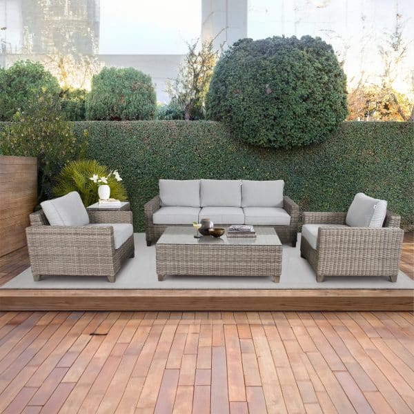 Sophy 1 Seater Wicker Rattan Outdoor Sofa Chair Lounge - Image 2