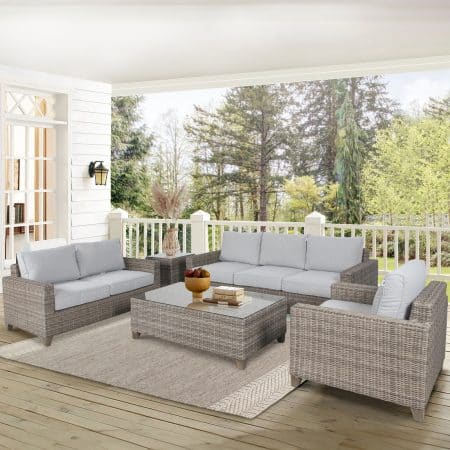 Sophy 3 Seater Wicker Rattan Outdoor Sofa Chair Lounge - Image 2