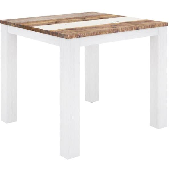Orville 5pc Dining Set 90cm Table 4 Chair Solid Acacia Wood Timber - Multi Color - Image 2