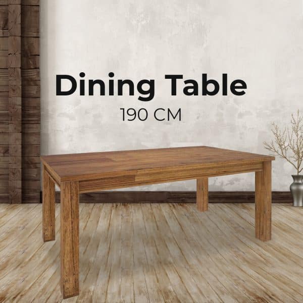 Birdsville Dining Table 190cm Solid Mt Ash Wood Home Dinner Furniture - Brown - Image 2