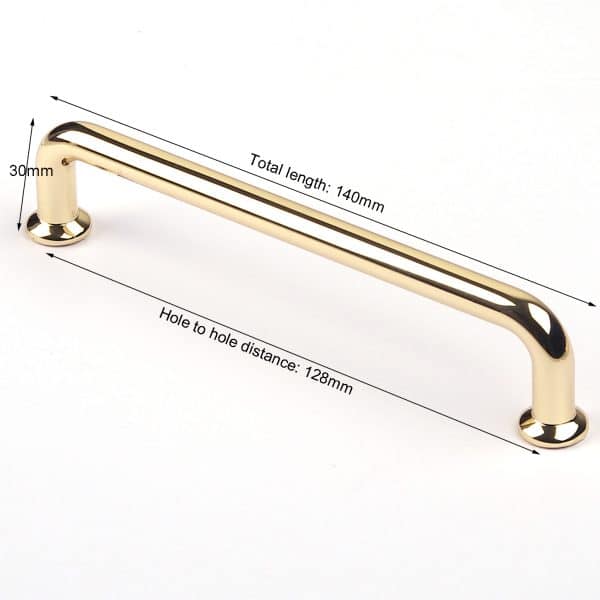 128mm Polished gold Furniture Kitchen Bathroom Cabinet Handles Drawer Bar Handle Pull Knob - Image 2