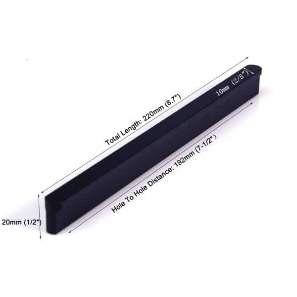 Solid Zinc Furniture Kitchen Bathroom Cabinet Handles Drawer Bar Handle Pull Knob Black 192mm - Image 2