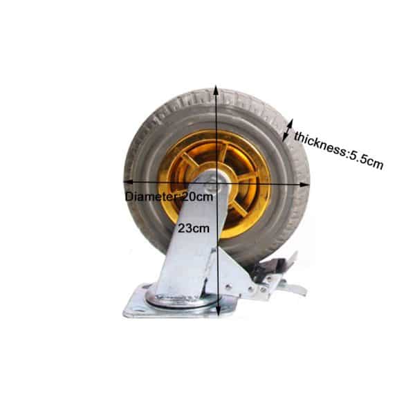 8" Heavy Duty Industrial Brake Swivel Caster Wheel Wheels CastorTrolley holds - Image 2