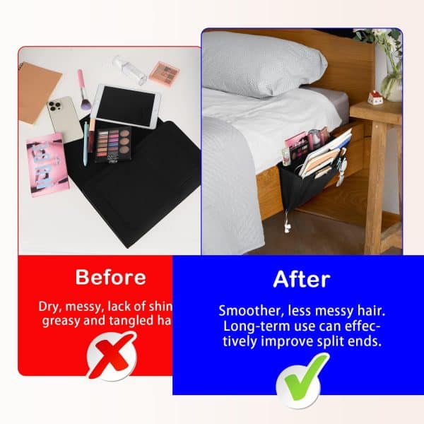 Bed Organiser Bedside Caddy Sofa Organiserd Book Magazines Organiser Black - Image 2