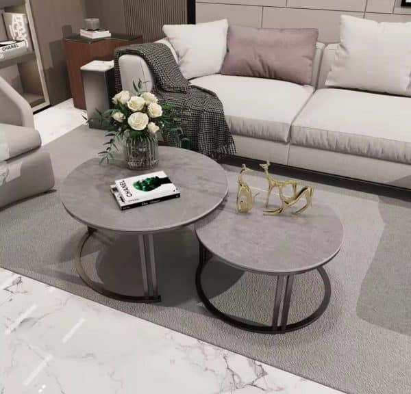 Interior Ave - Premier Nested Coffee Table Set - Grey Stone - Image 2