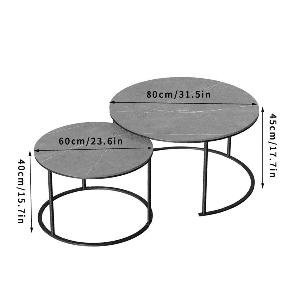 Interior Ave - Executive Stone Nested Coffee Table Set - Image 2