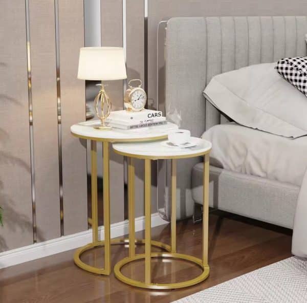 Interior Ave - Deva Gold Nested Side Table Set - Image 2