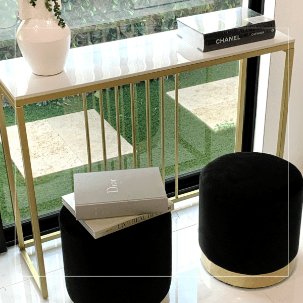 Interior Ave - Stone Marble Console - Marble & Gold - Image 2