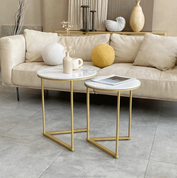 Interior Ave - Nala Gold Nested Side Table Set - Image 2
