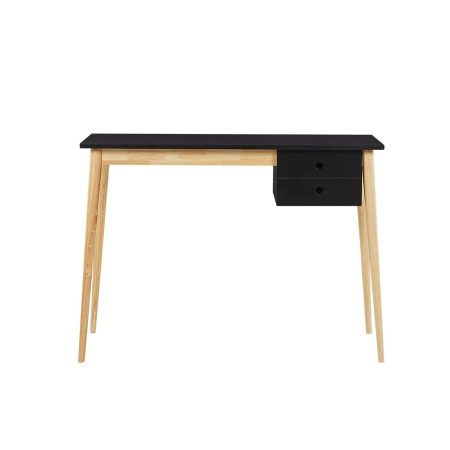 Oslo Desk with Drawer in Black & Natural - Image 2