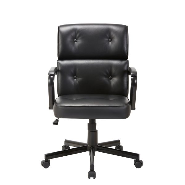 Beverly Home Office Chair In Black PU - Image 2