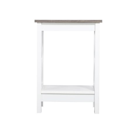 Coastal Side Table in White and Grey - Image 2