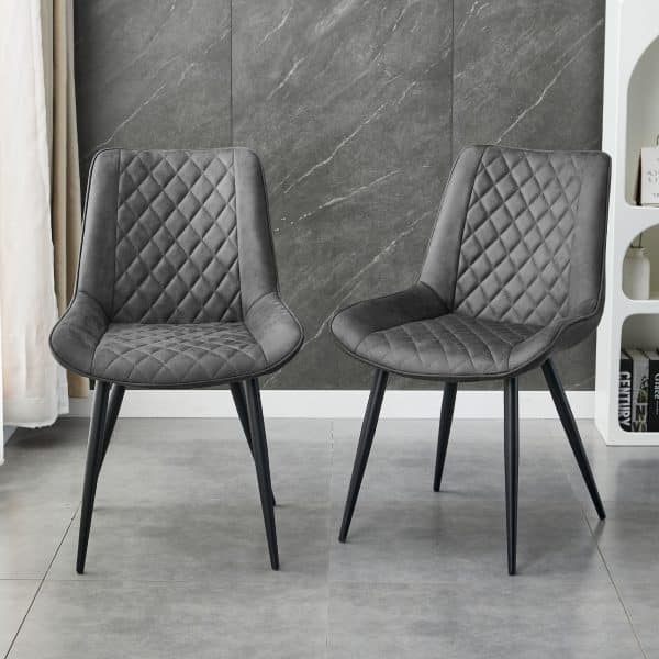 Tyler Fabric Chair (Set of 4) - Grey - Image 2
