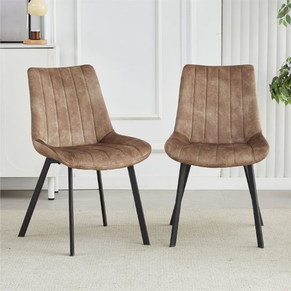 Sloane Fabric Dining Chairs (Set of 4) - Taupe - Image 2