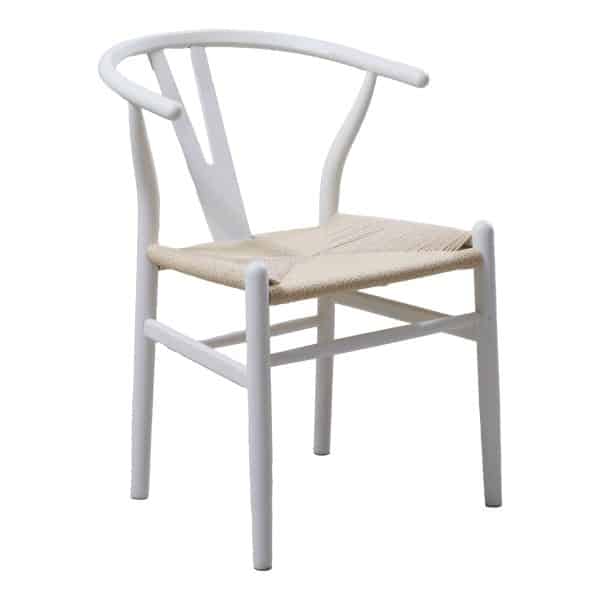 White Hans Wegner Replica Wishbone Chairs (Set of 2) - Image 2