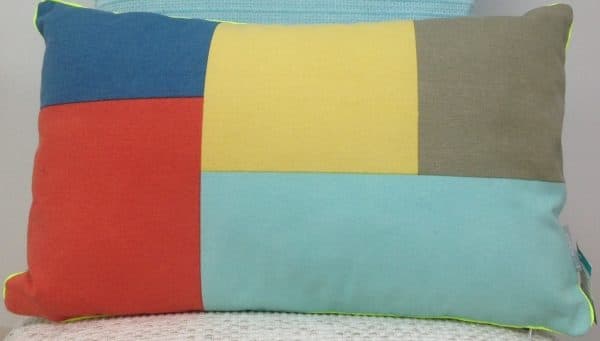 Pack of 4 Geo Beige Block Design Rectangle Cushion Cover 30cm x 50cm - Image 2