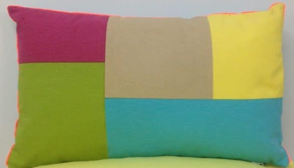Pack of 4 Geo Turquoise Block Design 30x50cm Cushion Cover - Image 2