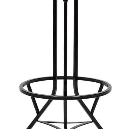Industrial Wooden Iron Swivel Bar Stool - Black Rustic - Image 2