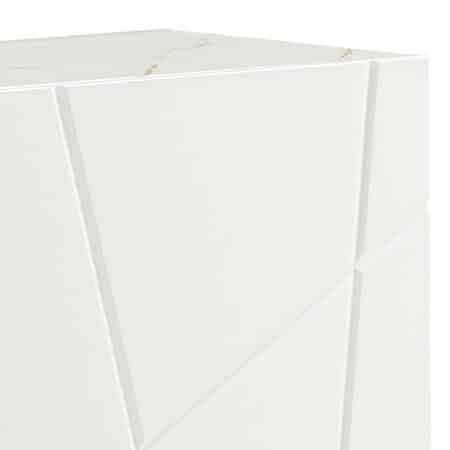 Buffet Sideboard Colour Ceramic Top MDF in Glossy White Gold Colour - Image 2