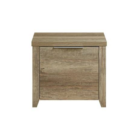 Bedside Table 2 drawers Storage Table Night Stand MDF in Oak - Image 2