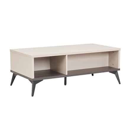 Coffee Table 2 Open Storage Cabinet MDF in Champagne Colour - Image 2