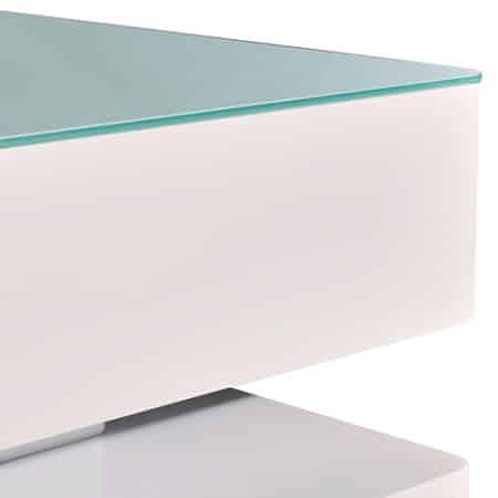 Stylish Coffee Table High Gloss Finish Shiny White Colour with 4 Drawers Storage - Image 2