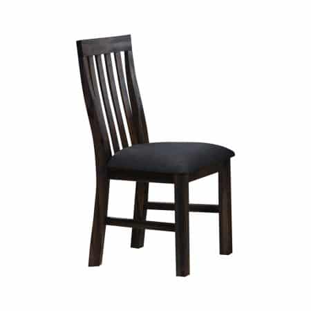 2x Wooden Frame Leatherette in Solid Wood Acacia & Veneer Dining Chairs in Chocolate Colour - Image 2