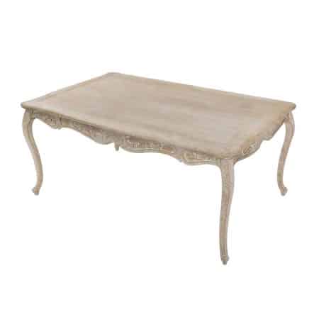 Dining Table Oak Wood Plywood Veneer White Washed Finish in Medium Size - Image 2