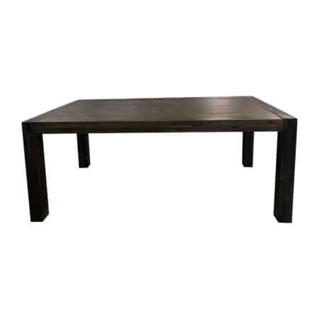 Dining Table 210cm Large Size with Solid Acacia Wooden Base in Chocolate Colour - Image 2