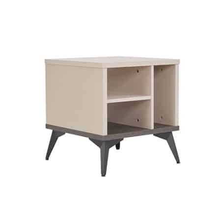 Lamp Table 3 Open Storage Cabinet MDF in Champagne Colour - Image 2