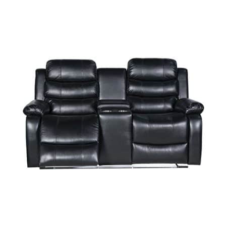 Chelsea 2R Seater Finest Leatherette Recliner Feature Console LED Light Ultra Cushioned - Image 2