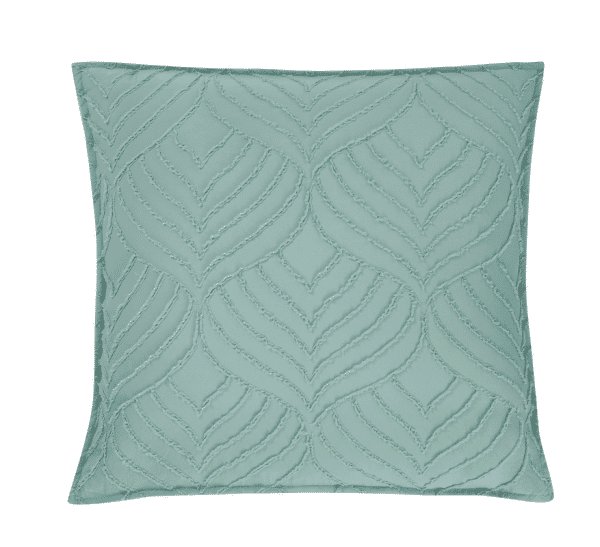 TUFTED MICROFIBRE SUPER SOFT EUROPEAN PILLOWCASE-SAGE GREEN