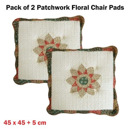 Choice Set of 2 Patchwork Floral Chair Pads 45 x 45 + 5 cm - Image 2