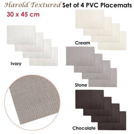 Choice Set of 4 PVC Table Placemats Harold Ivory - Image 2