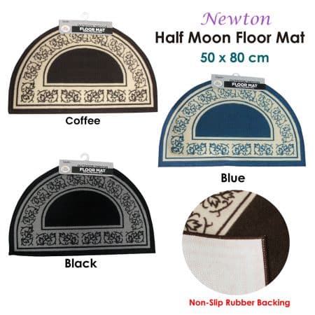 Newton Half Moon Floor Mat 50 x 80cm Coffee - Image 2